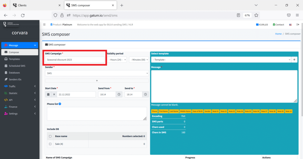name-of-sms-campaign