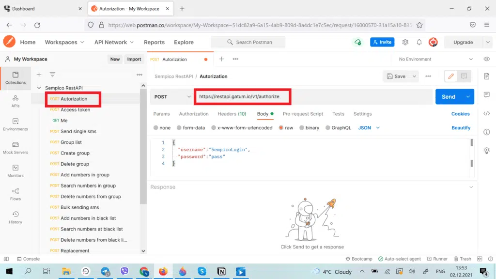 authorization-in-postman-to-get-a-permanent-token-to-send-sms-to-rest-api