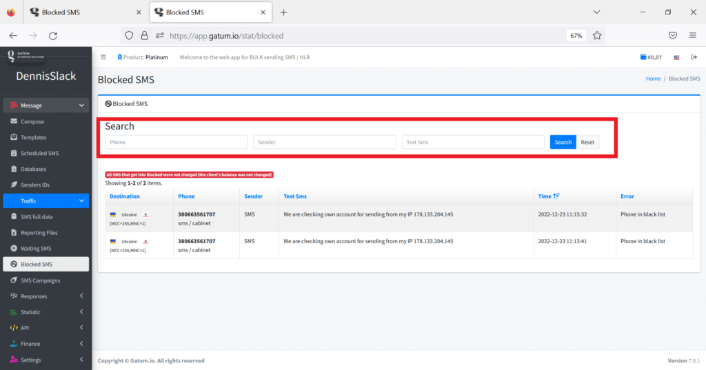 search-line-tho-find-needed-blocked-sms