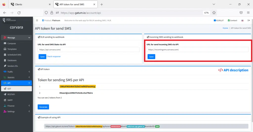 url-for-send-incoming-sms-via-api